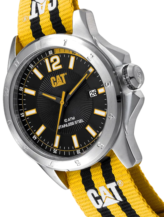 ساعت کاتر پیلار بند زرد